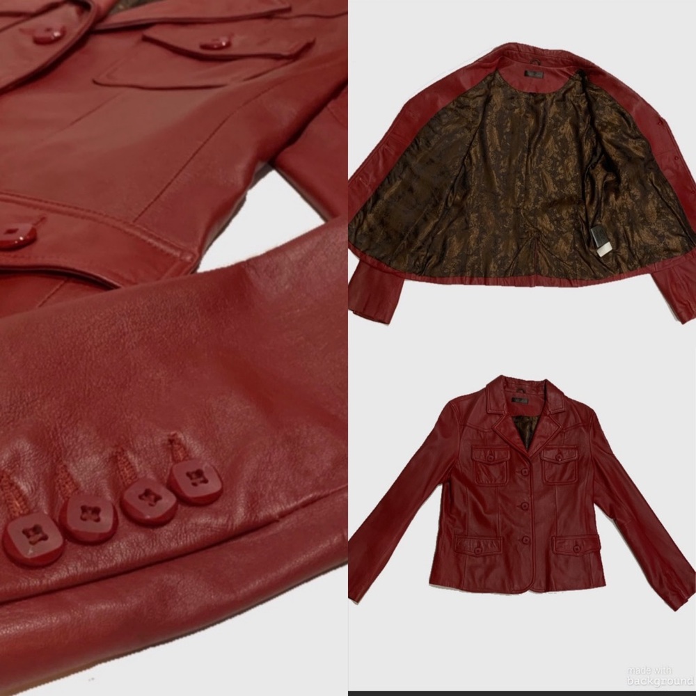 ❤️Wilson’s Leather Dark Red Jacket - Size Medium